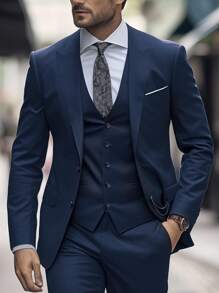 Calvornis بدلة رجالية من قطعتين، سترة بأكمام طويلة وبنطال طويل، لون أحادي، بدلة عمل كاجوال عصرية، "Old Money"