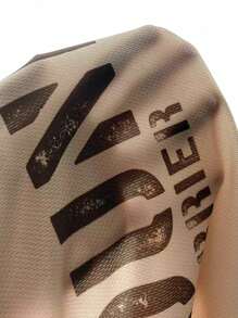 ROMWE MEN Street Life 男士圆领二合一字母印花长袖 T 恤，