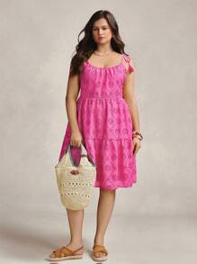 Zelara Embroidered Casual Flowy Camisole Dress, Plus Size Mother's Day Church Outfits Women Going Out Outfits Office Streetwear Women Kawaii Back To School Fall Women Clothes Winter Outfit For Women