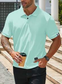 Manfinity Homme 男士休闲商务运动撞色条纹短袖 Polo 衫，夏季