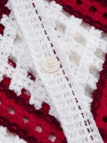 Claim Dot 男士夏季度假菱形网眼镂空针织衬衫