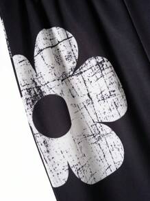 Set de 2 piezas de sudadera con capucha y pantalones acampanados con estampado grande de graffiti en estilo deportivo casual para niños adolescentes, adecuado para fiestas, eventos, bodas, bautizos, ceremonias de apertura, uso diario, escuela, viajes y temporadas de primavera, otoño e invierno