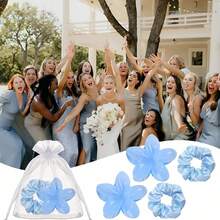 Set de 3/15 piezas de regalos para despedida de soltera, regalos de propuesta para damas de honor, que incluye pinzas para el cabello con flores, diademas de satén, bolsas de organza, adecuado para bodas, propuestas, cumpleaños, despedidas de soltera y regalos de aniversario - Multicolor - Ver 5