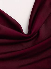 Sweetra Women's Summer European And American Fashion Sexy Solid Color Halter Metal Decor Slim Fit Casual Jumpsuit