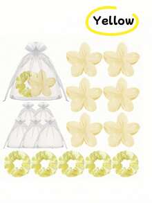 Set de 3/15 piezas de regalos para despedida de soltera, regalos de propuesta para damas de honor, que incluye pinzas para el cabello con flores, diademas de satén, bolsas de organza, adecuado para bodas, propuestas, cumpleaños, despedidas de soltera y regalos de aniversario - Multicolor - Ver 11