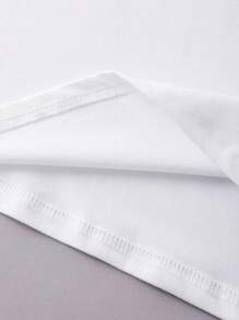 INAWLY Casual Flower Embroidery Short Sleeve T-Shirt, Summer