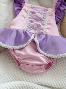 Baby Girl Cute Ruffled Bowknot Decor Photography Dress