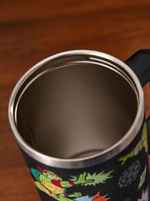 TEENAGE MUTANT NINJA TURTLES | SHEIN 40oz Tumbler With Handle, Insulated Cup, Vacuum Insulated Water Bottle, Stainless Steel Travel Mug, Car Mug - Black - View 7