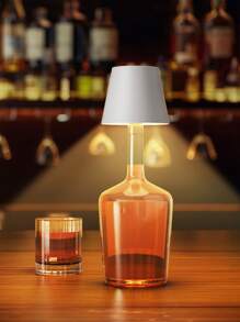 Teckwe 1 件酒瓶 LED 灯，便携式台灯，带可调光器，可将您的空间从浪漫餐厅转变为舒适的卧室，非常适合户外、酒吧、派对和床边 - 白色 - 查看 2