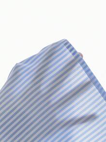 Chiquease 女式休闲春秋纯色大V领纽扣衬衫 - 藍色 - 查看 10