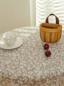 1 件花卉蕾丝桌布 - 质朴透明可洗蕾丝边咖啡桌布 - 非常适合野餐、露营、生日派对、情人节和家庭厨房装饰 - 米色 - 查看 8