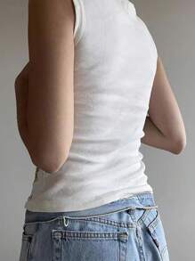 SHEIN EZwear Women Casual Butterfly Print Round Neck Versatile Camisole Top - Multicolor - View 2