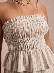 SHEIN VCAY Plus Size Vacation Casual Striped Bandeau Top And Shorts 2 Pieces Set Plus Size Tube Tops Plus Size Two Piece Set Plus Size Short Sets Plus Size Summer Sets Birthday Outfits For Women Lounge Sets For Women Back To School Fall Women Clothes Teacher Outfits For Women School Teacher Country Concert Outfit Western Boho Rave Outfits Vintage 2000s Style Fall Clothes Plus Size Country Old Money Bohemian Clothes For Women Casual Autumn