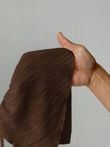 SHEIN EZwear 2 piezas Conjunto de top halter y pantalones casuales de vacaciones para mujer - Marrón - Ver 8