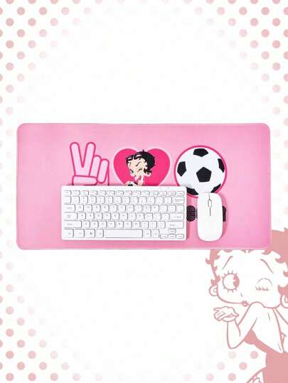 Betty Boop | ROMWE Tapis de souris épais antidérapant, imperméable et durable avec motif de personnage mignon de bande dessinée Betty