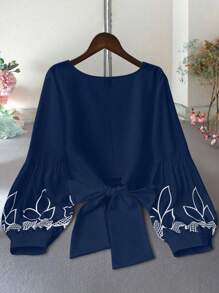 Linhara Women's Elegant Minimalist Commuting Vacation Casual Long Sleeve Black White Versatile Shirt, Plus Size, Suitable For Spring, Summer & Autumn Fall Cloth For Women