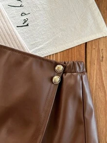 LMoss Kids Bộ 2 áo thun cổ polo dệt kim màu trơn và quần short thường ngày cho bé gái - Nhiều màu - Xem 5