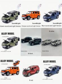 圣诞节新款合金汽车模型四开门玩具Suv车越野玩具车可当万圣节圣诞节礼物 - 彩色 - 查看 13