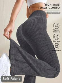 Easithlete Romantic Life Casual Fashion All-Match Sexy Flared Leggings, Skinny Waist Tight Fit Yoga Pants, Slim Leg Lifting Booty, Versatile High Waisted Slimming Trousers, Elegant Cute European & American Style