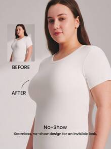 LUVLETTE Plus Dream Curve Air Smooth Full Coverage Basic Minimizer Áo ngực SizeFreedom - Màu be - Xem 8