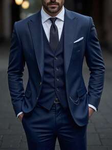 Calvornis بدلة رجالية من قطعتين، سترة بأكمام طويلة وبنطال طويل، لون أحادي، بدلة عمل كاجوال عصرية، "Old Money"