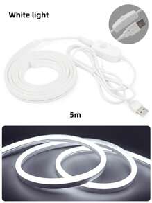 1 Roll Of 0.5/1/2/3/5m USB 5V Flexible Neon Light Strip, Solid Color Button Switch LED Strip Light, Suitable For Bedroom, Living Room, Bathroom, Party And Outdoor DIY Decoration - USB - View 8