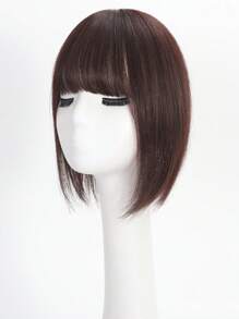 Silk Base Virgin Colored Human Hair Topper Chocolate Brown Top Hairpiece Straight Toppers Natural Black Brown Hair Clips In Hairpieces For Women 8 X 12 CM Toppers Without Sideburns