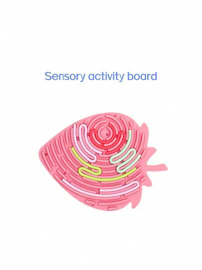 Zazumi 1pc Colorful Silicone Sensory Board Fidget Activity Toy Stress Relief Focus Tool For Kids Children Birthday Party Favors Indoor Play Fun Educational Gift With Textured Surface