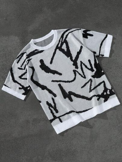 PAVTROS Manfinity Streetrush Casual Basketball Style Knitwear Tee With Regular Fit And Short Sleeves For Outdoor Sports