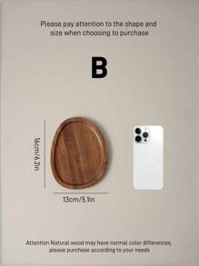 1pc Walnut Tray, Multifunctional Asymmetrical Oval Shape Wooden Tray, Dinner Tray,Necklaces,Ring Dish, Key Bowl,Decorative Plate,Jewelry Trays For Women. For Kitchen, Dining Room, Bedroom, Christmas Gifts - Brown - View 17