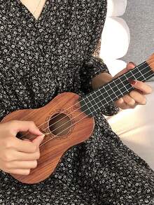 SHEIN Basic living 1PC 35cm Guitar Toy Can Be Used To Play Elementary Instruments With Paddles Simulating Yukrili Music Toys Beginners' Level Guitar Puzzle And Musical Instruments