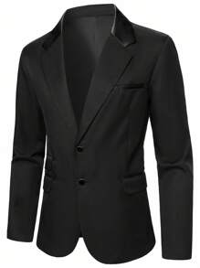 Manfinity Bizformal Men's Casual Suit Set - Jacket And Pants - Black - View 5