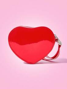 THE POWERPUFF GIRLS X SHEIN 花朵图案时尚便携手持可爱大容量零钱包 - 紅色 - 查看 3