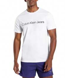 Calvin Klein CORE INSTITUTIONAL LOGO SLIM TEE - 白色 - 查看 1