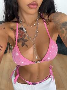 Coolane 女士夏季 Y2K 音乐节闪亮背心