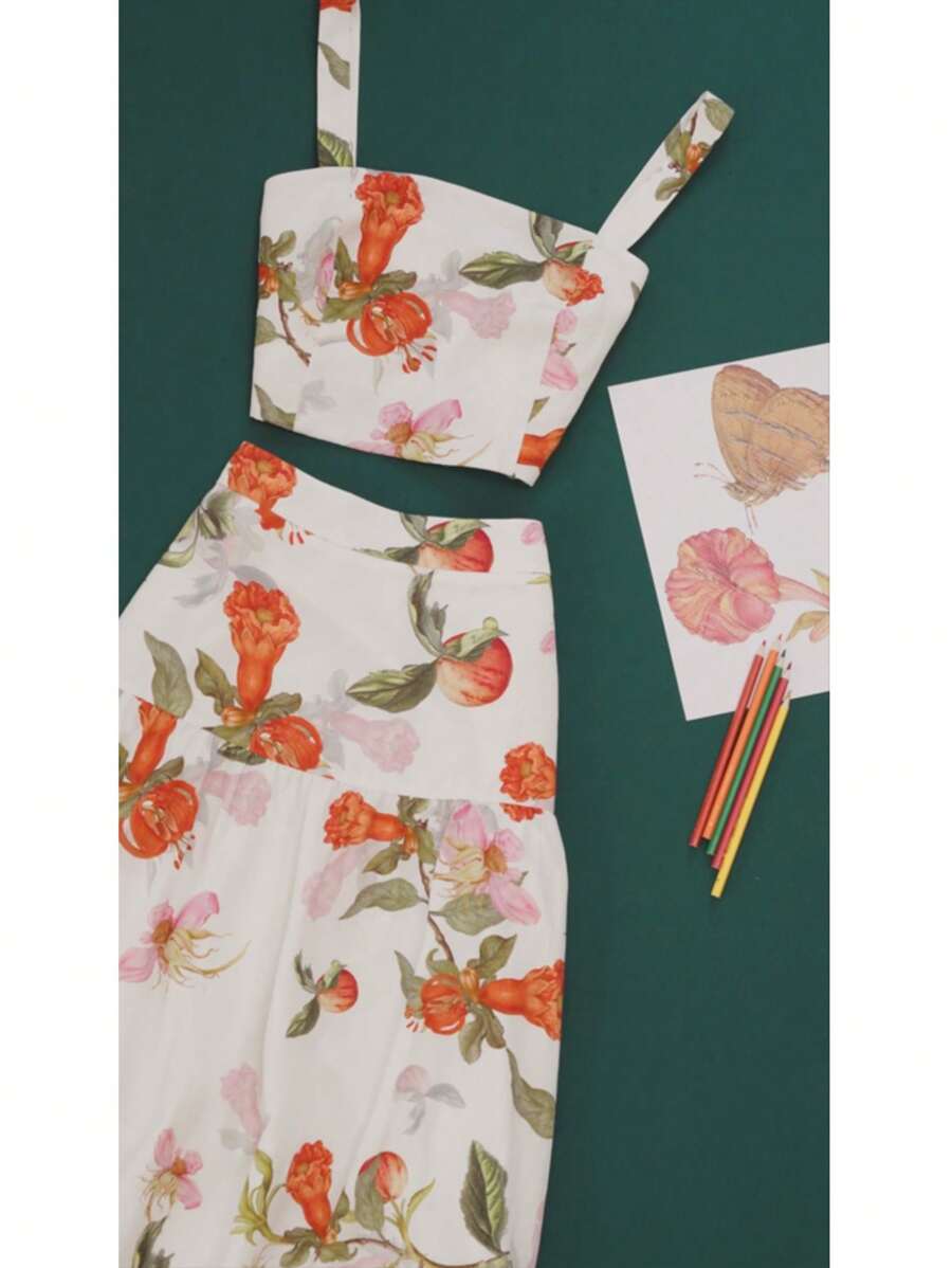 MOTF PREMIUM VESTIDO CAMISERO CON CIERRE Y ESTAMPADO FLORAL