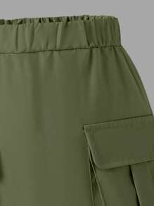 Sparklyn 2 件套青少年女孩休闲可爱女孩图案短袖圆领 T 恤和工装裙，适合夏季