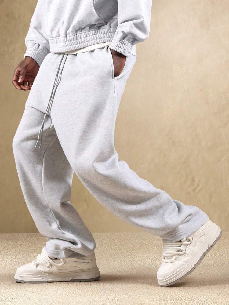 사이드 포켓이 있는 에센셜 드롭 크로치 조거 스웨트팬츠