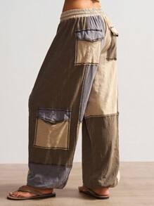 Bohemela Autumn/Winter Boho Casual Knit Patchwork Loose Women's Pants - Multicolor - View 7