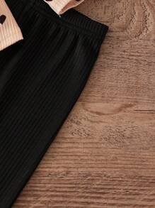 LMoss Kids Baby Girl LMoss 2 Pieces Clothes Set Heart Pattern Knit Casual T-Shirt And Leggings Set Fall Winter - Multicolor - View 4