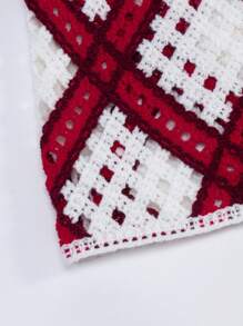 Claim Dot 男士夏季度假菱形网眼镂空针织衬衫