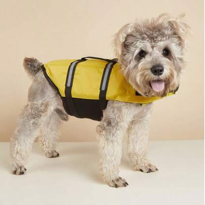 BONAPET 1件装反光宠物救生衣，适用于猫狗游泳和划船