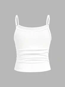 Tropical Floral Print Beach Vacation Tween Girl Fitted Casual Sporty Cropped Tank Top, Basic Wear
