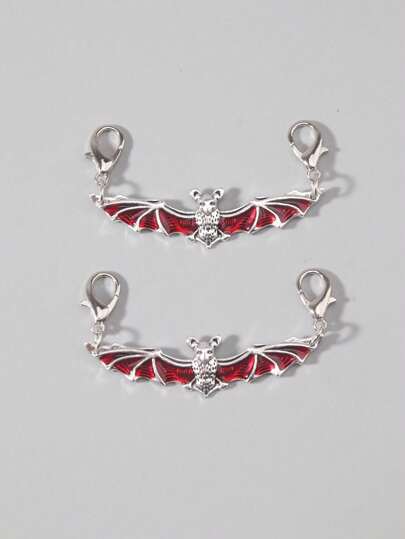 Grunge Punk 2 pièces Décorations de chaussures/bottes mini chauve-souris gothiques, cadeau pour fête de vacances, Halloween