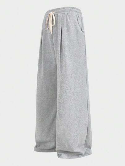 EASEVO 大码男士长款灰色针织休闲运动裤