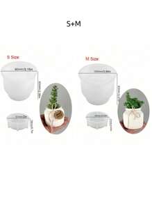 Diy Stripe Cement Pot, Concrete Casting Mold For Succulent Plants, Gypsum Mold With Lid For Storage Box, Epoxy Resin Dropping Mold, Aromatherapy Candle Jar Silicone Mold - White - View 7