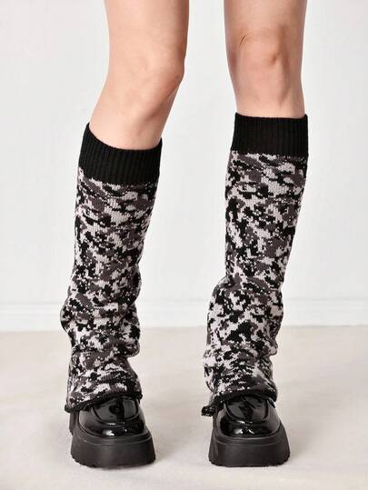 Kawaii 1 Pair Gothic Style Camouflage Wide Leg Leg Warmers