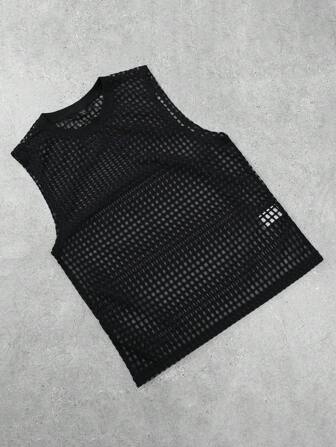 Street Life Men's American Style Mesh Tank Top, Suitable For Spring And Summer