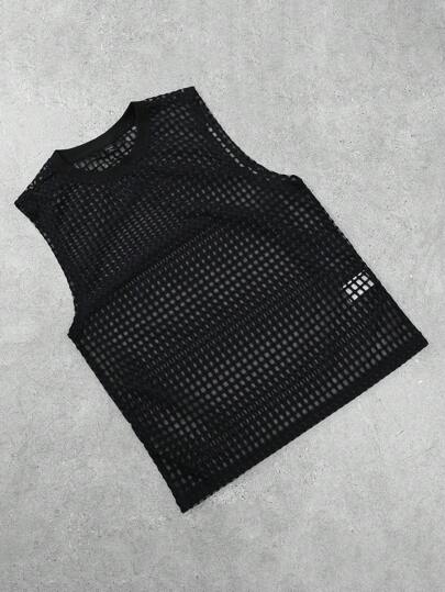 Street Life Men's American Style Mesh Tank Top, Suitable For Spring And Summer