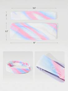 GLOWMODE FeatherFit™ Bộ 2 băng đô mềm mại co giãn nhuộm màu pastel dành cho phòng tập thể dục, phòng thu, du lịch, kỳ nghỉ, trang phục thể thao hàng ngày - Nhiều màu - Xem 6